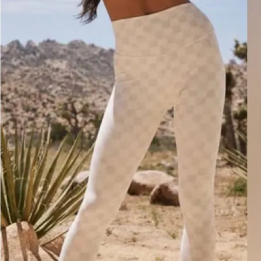 NEW! Z Supply Check Mate Set - Cream Leggings & Top with Checker Design